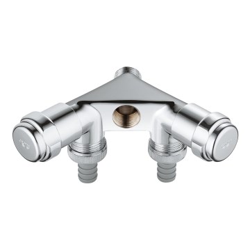 GROHE 41020000 - Dubbel ventiel EGGEMANN 12” glanzend chroom