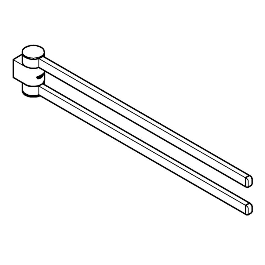 GROHE 41063000 - Porte-serviettes SELECTION 441 mm chrome brillant