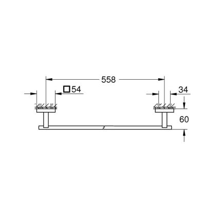 GROHE 410892430 - Handdoekhouder 600 mm zwart