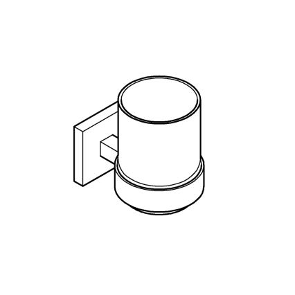 GROHE 410972430 - Gobelet avec support START CUBE noir