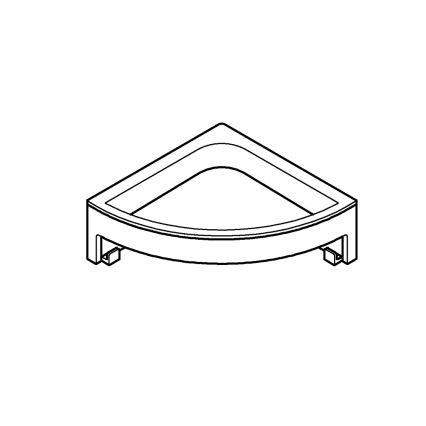 GROHE 411062430 - Hoekdoucheplank ESSENTIALS 250 × 250 mm zwart