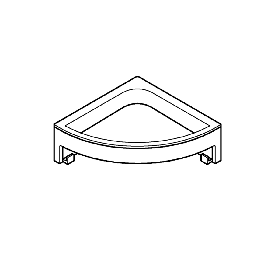 GROHE 411062430 - Hoekdoucheplank ESSENTIALS 250 × 250 mm zwart