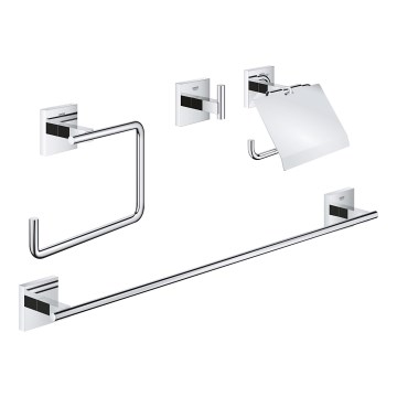 GROHE 41115000 - Ensemble d'accessoires START CUBE 558 mm, chrome brillant