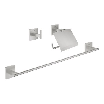 GROHE 41124DC0 - Kit d'accessoires START CUBE 558 mm en acier inoxydable