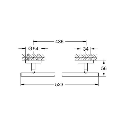 GROHE 41166000 - Handdoekhouder 522 mm glanzend chroom