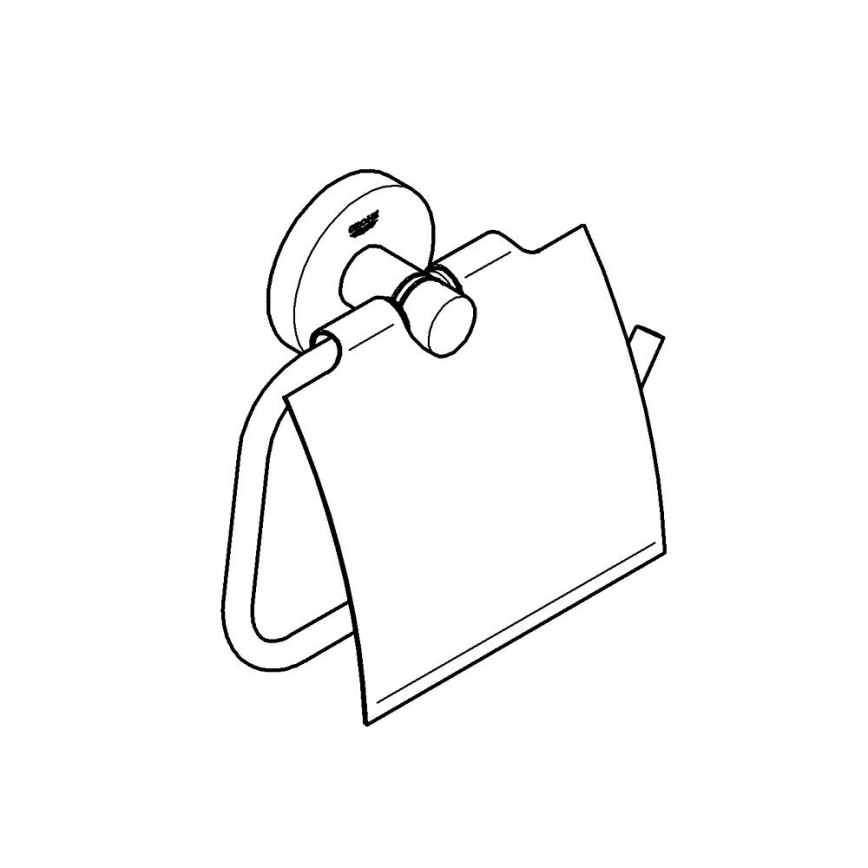 GROHE 41179DC0 - Porte-rouleau de papier toilette ESSENTIALS en acier inoxydable