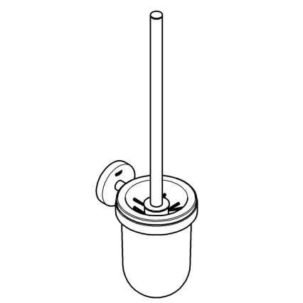 GROHE 41185DC0 - ESSENTIALS toiletborstelset, RVS