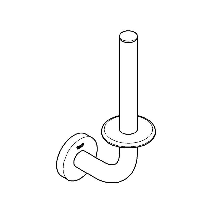 GROHE 41186DC0 - Support pour rouleau de papier toilette de rechange 116 x 232 mm en acier inoxydable