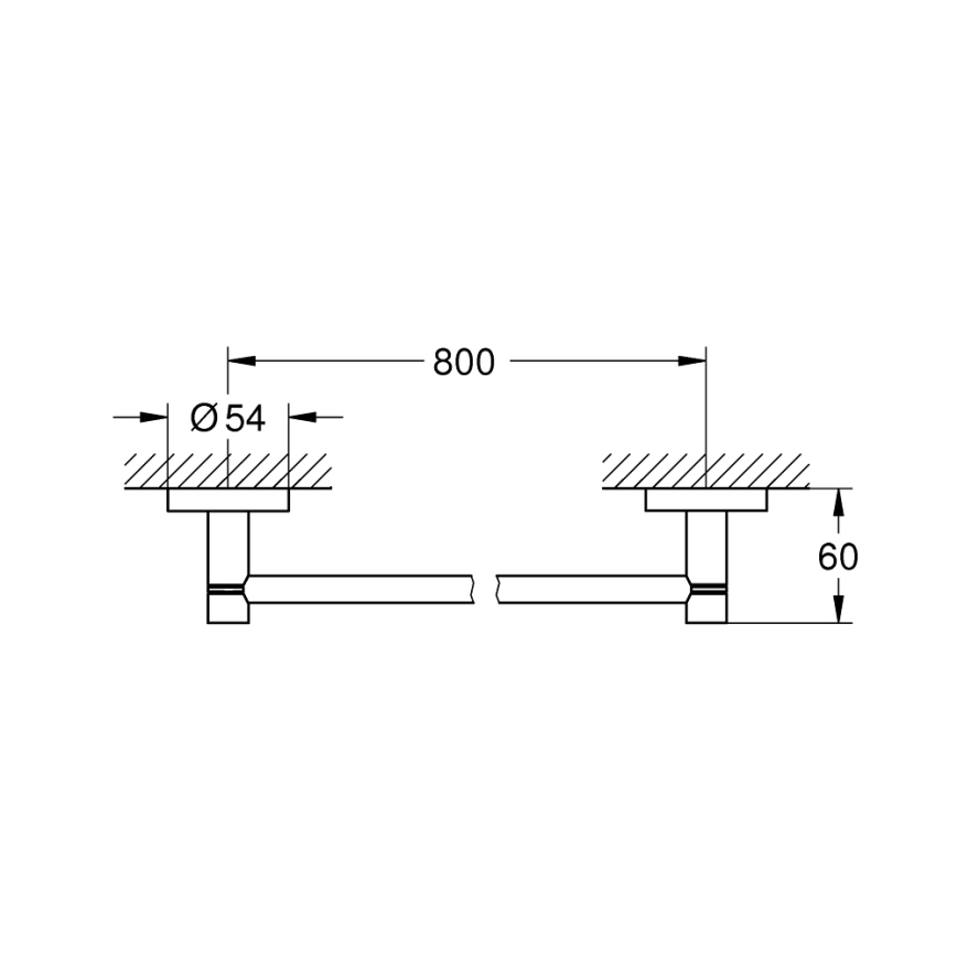 GROHE 411872430 - Handdoekhouder START 854 mm zwart
