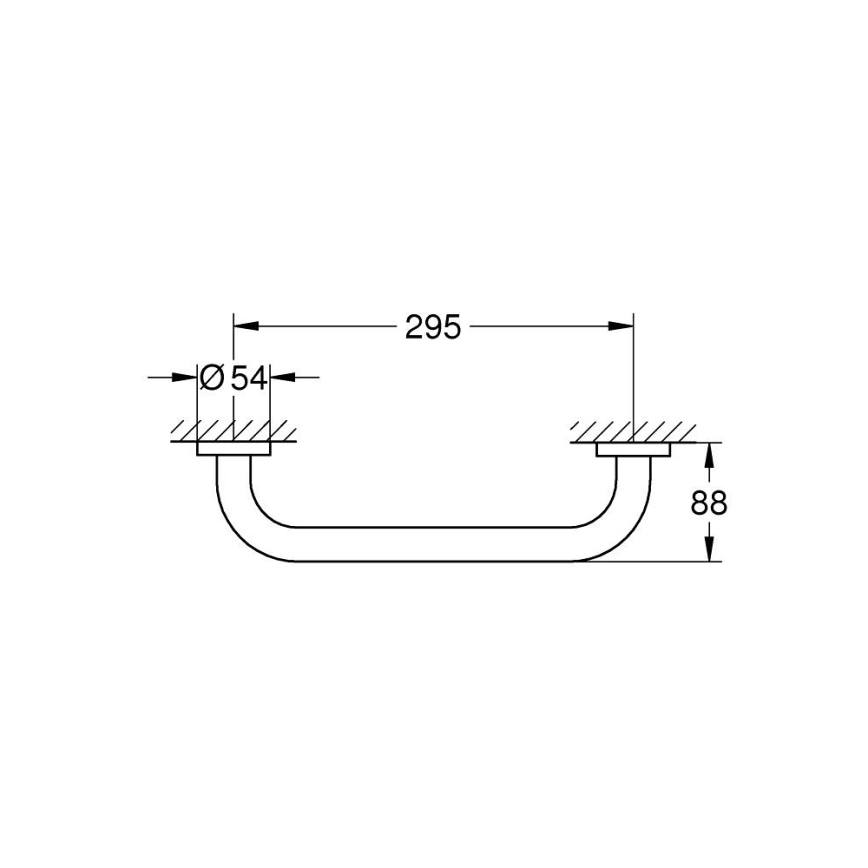 GROHE 411892430 - Barre d'appui pour baignoire START 349 mm noire
