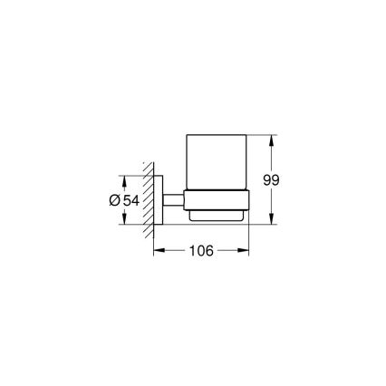 GROHE 41194000 - Glas met houder START 96 × 106 mm glanzend chroom