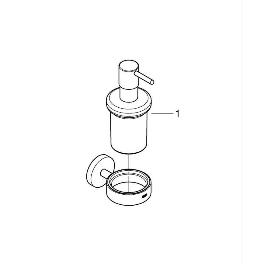 GROHE 411952430 - Dispenser voor vloeibare zeep START 160 ml zwart
