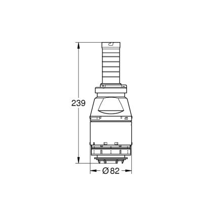 GROHE 42690000 - Servo-spoelventiel zonder ventielzitting, zonder verlengstuk