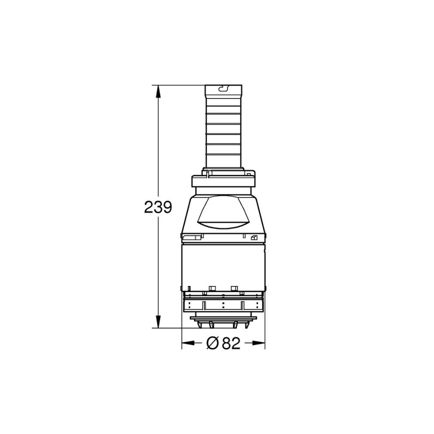 GROHE 42690000 - Servo-spoelventiel zonder ventielzitting, zonder verlengstuk