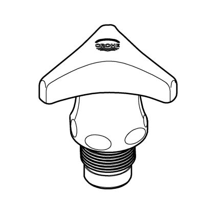 GROHE 45969000 - Cache supérieur DN 15, finition chrome brillant