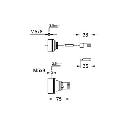 GROHE 47781000 - Kit d'extension 27,5 mm