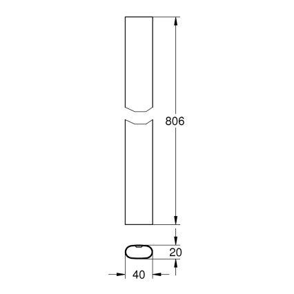 GROHE 48349000 - Douchebuis RAINSHOWER SMARTCONTROL 806 mm glanzend chroom