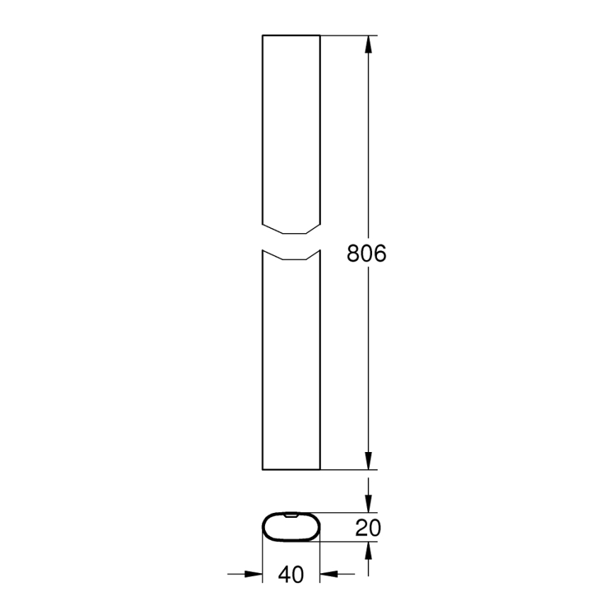 GROHE 48349000 - Douchebuis RAINSHOWER SMARTCONTROL 806 mm glanzend chroom