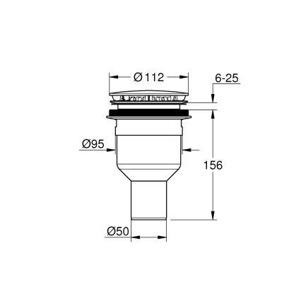 GROHE 49533000 - Afvoerset Ø 112 mm glanzend chroom