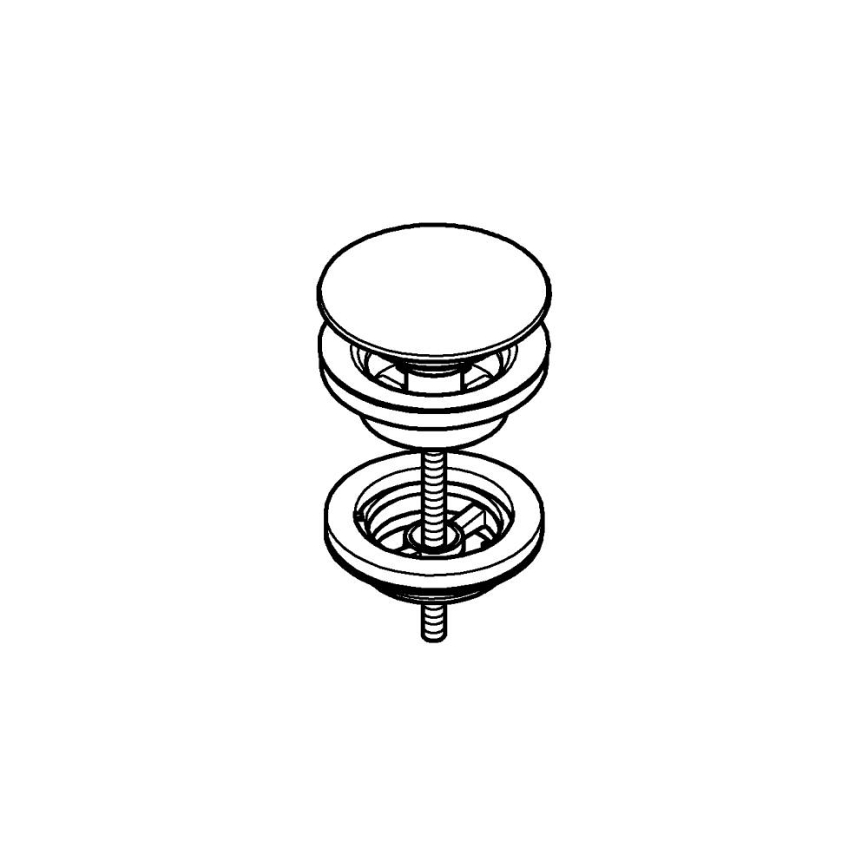 GROHE 65807AL0 - Afvoerset voor wastafels met overloop, grafiet
