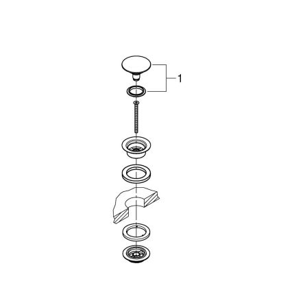 GROHE 65807GL0 - Afvoerset ESSENCE, goud