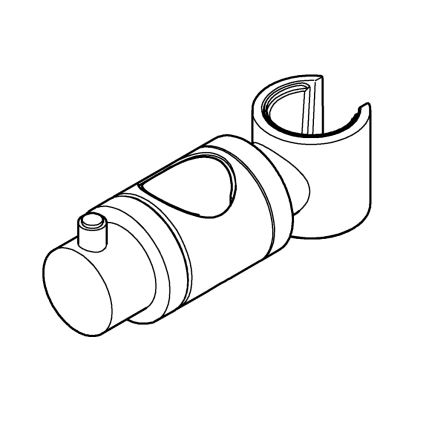 GROHE 6765000 - Support coulissant pour barre de douche RELEXA, RAINSHOWER et EUPHORIA 24,7 mm chromé