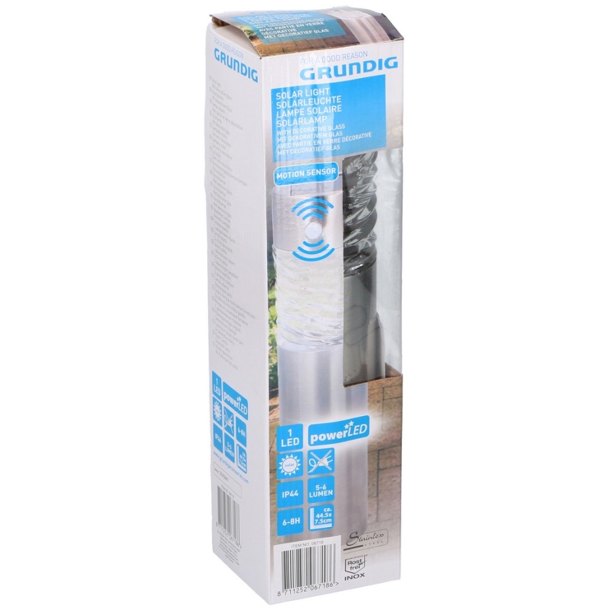 Grundig 14 - LED zonne-lamp met bewegings- en schemersensor LED 1xAAA 600 mAh IP44