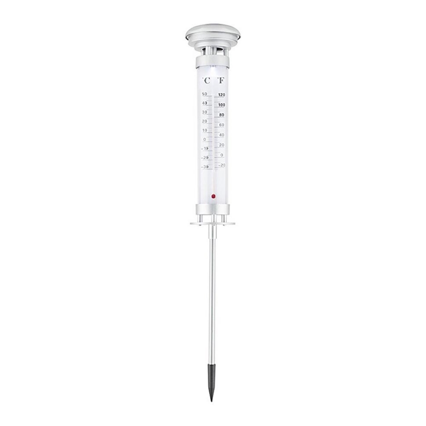 Grundig 89640 - LED zonne-lamp met thermometer 1xLED/1,2V 600 mAh IP44