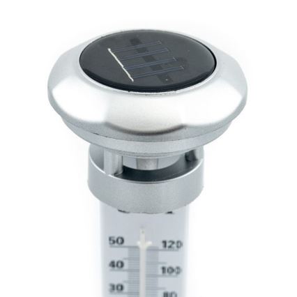 Grundig 89640 - LED zonne-lamp met thermometer 1xLED/1,2V 600 mAh IP44