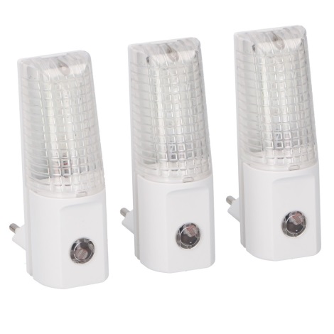 Grundig 99 – SET 3x LED Stekker nachtlampje 3xLED/0,5W/230V