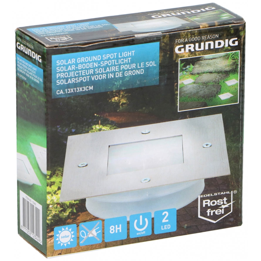 Grundig - Applique encastrée solaire LED 2xLED/1,2V 600 mAh IP44