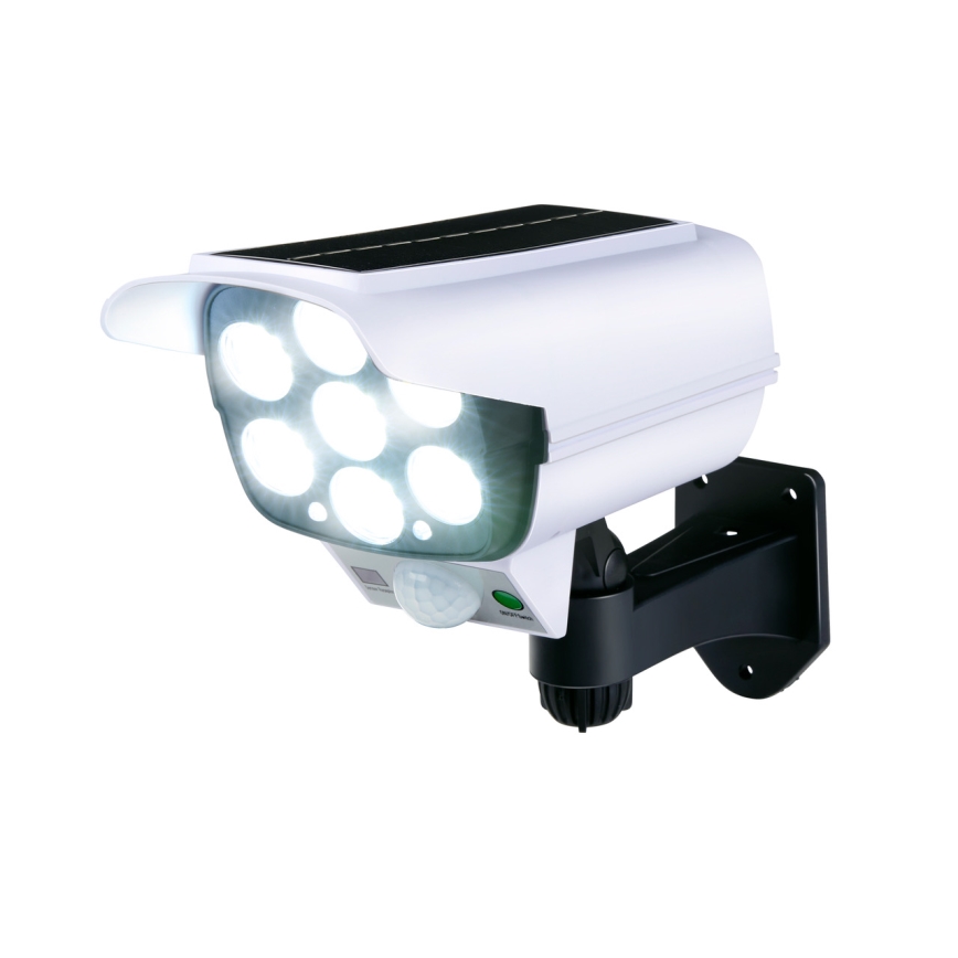 Grundig - Caméra de surveillance factice solaire à LED avec capteur, 1,2 V 800 mAh + télécommande