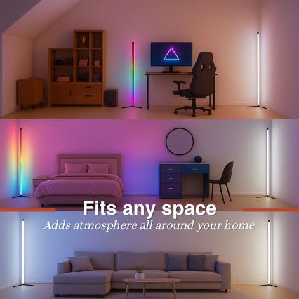 Grundig - Dimbare LED RGBW vloerlamp LED/6W/230V + afstandsbediening