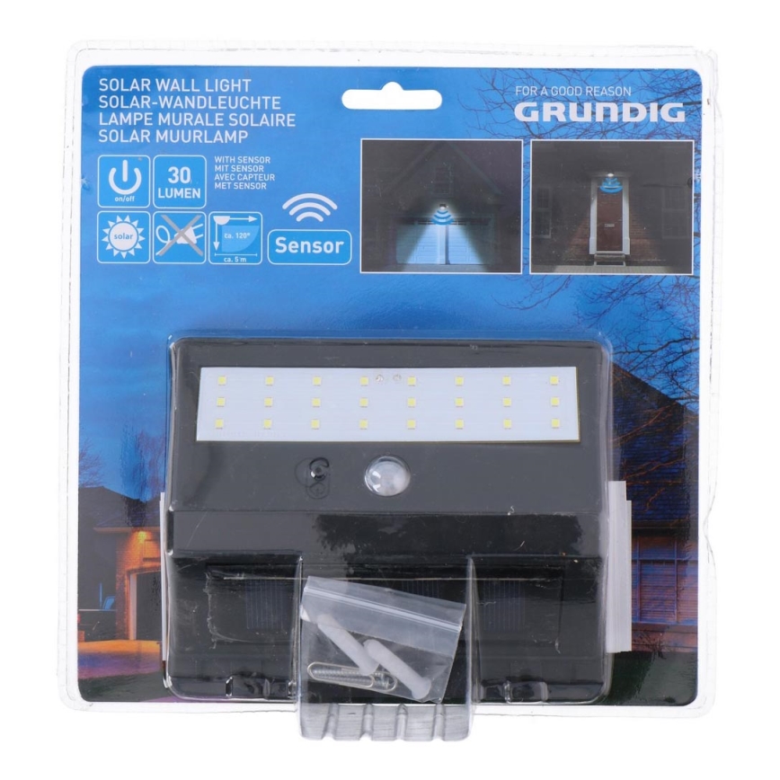 Grundig - Éclairage solaire avec détecteur 1xLED/0,25W/1xAA 300 mAh