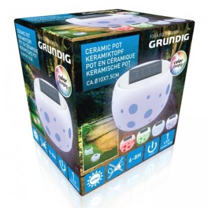 Grundig - Éclairage solaire RGB LED/0,06W/1,2V 600 mAh