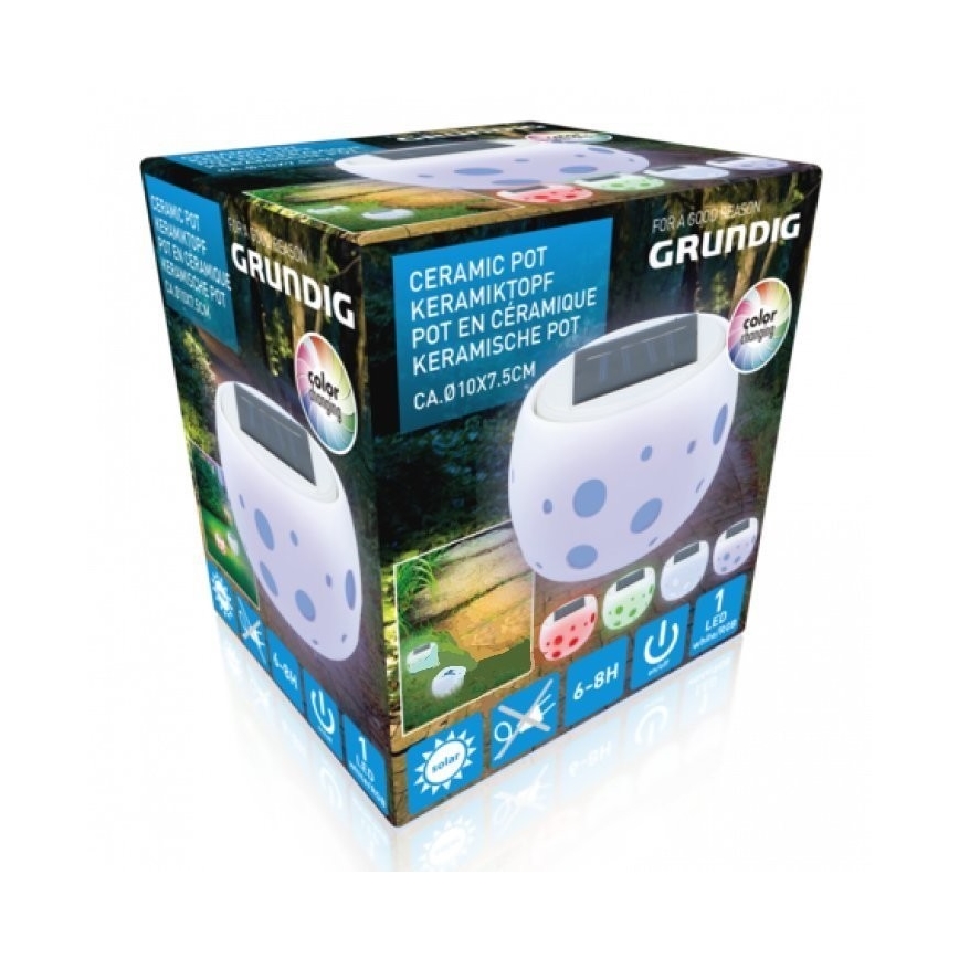 Grundig - Éclairage solaire RGB LED/0,06W/1,2V 600 mAh