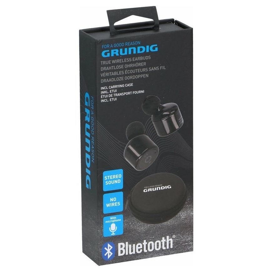 Grundig - Ecouteurs sans fil Bluetooth noir