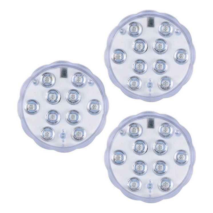 Grundig - ENSEMBLE de 3 luminaires LED RGBW dimmables LED/3W/3xAAA IP65 + télécommande