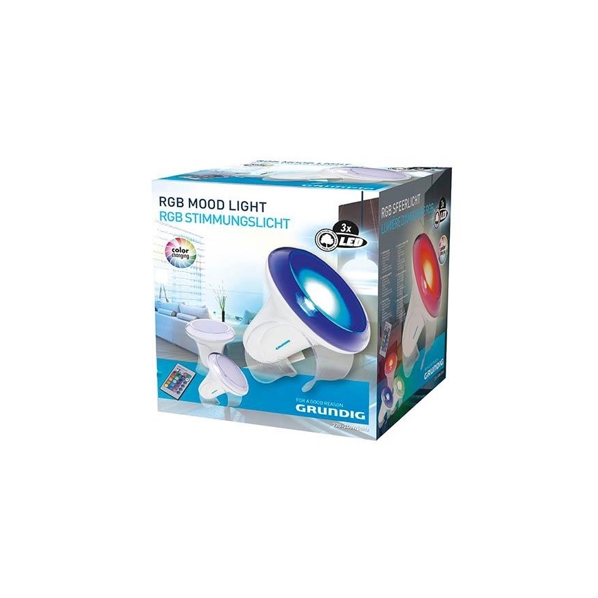 Grundig - Lampe de table LED RGB à intensité variable LED/1W/230V + télécommande