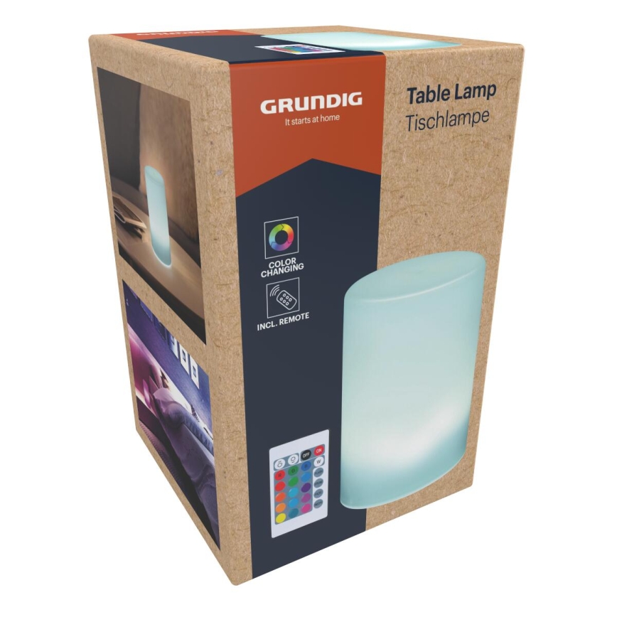 Grundig - Lampe de table LED RGB à intensité variable LED/3xAAA + télécommande