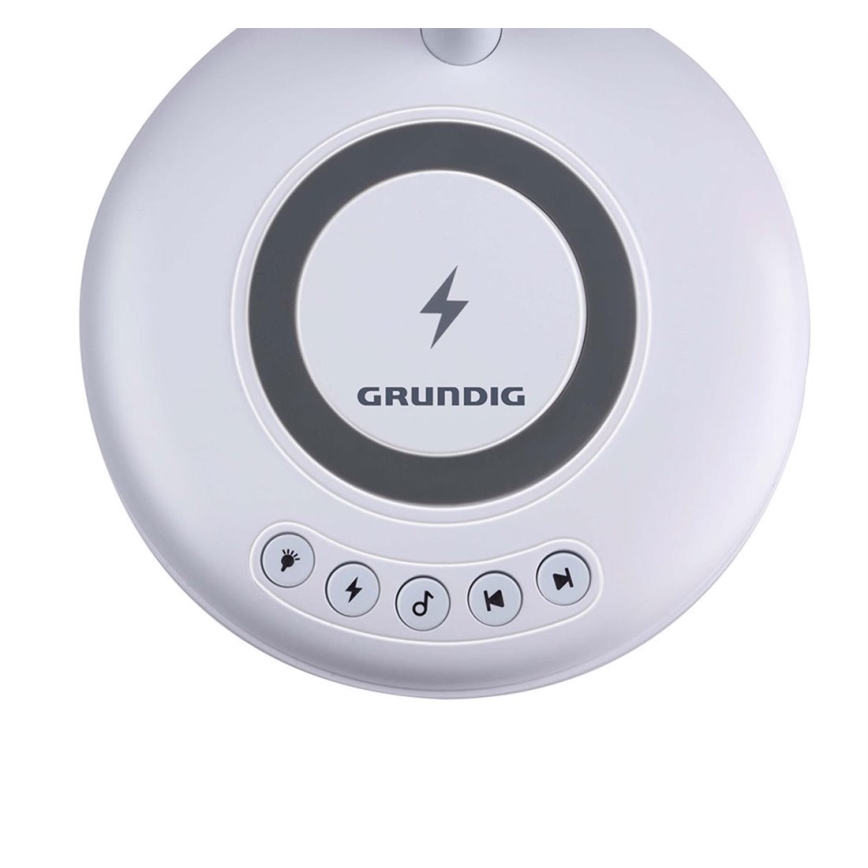 Grundig - LED tafellamp met draadloos opladen en luidspreker 3-in-1 LED/15W/5V