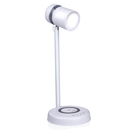 Grundig - LED tafellamp met draadloos opladen en luidspreker 3-in-1 LED/15W/5V