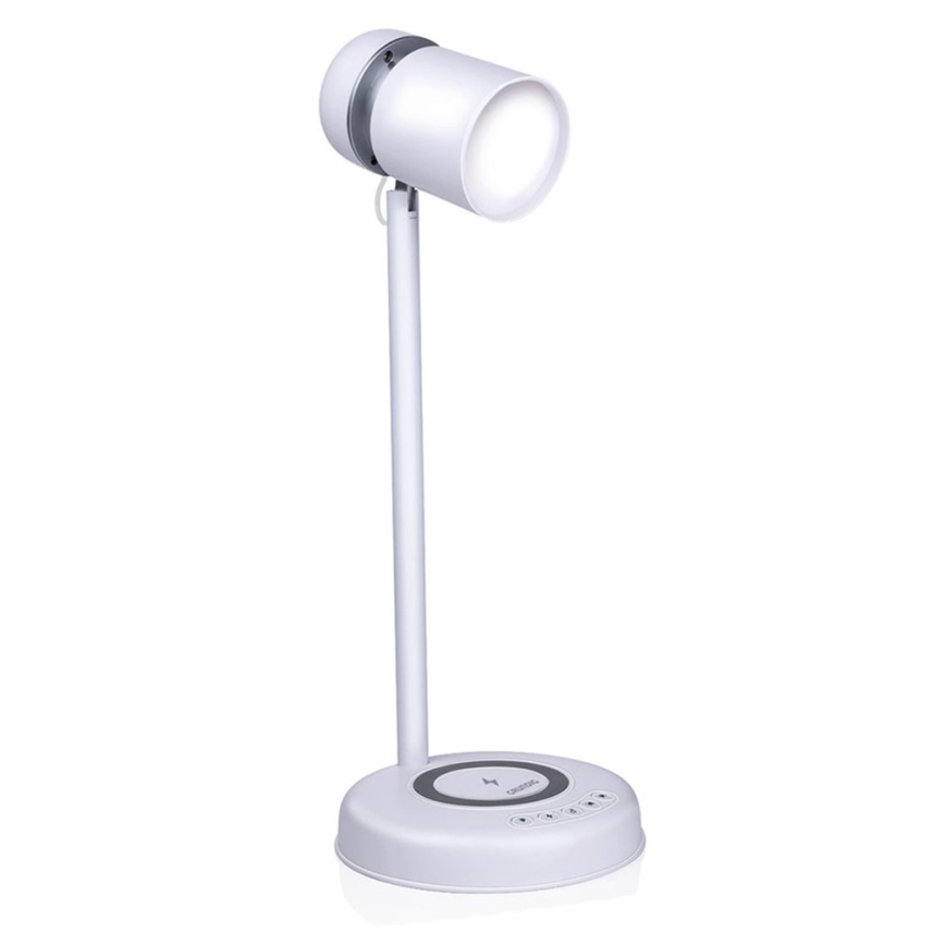 Grundig - LED tafellamp met draadloos opladen en luidspreker 3-in-1 LED/15W/5V