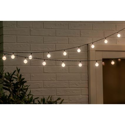 Grundig - LED dimbare solarverlichting 50xLED/8 functies 9,35m IP44 warm wit 600 mAh + afstandsbediening