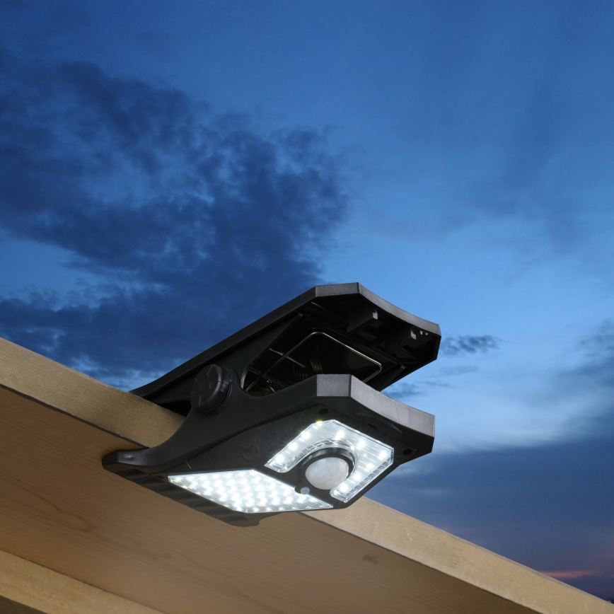 Grundig - LED-lamp op zonne-energie met een sensor CLIP-ON LED/9W/3,7V IP44