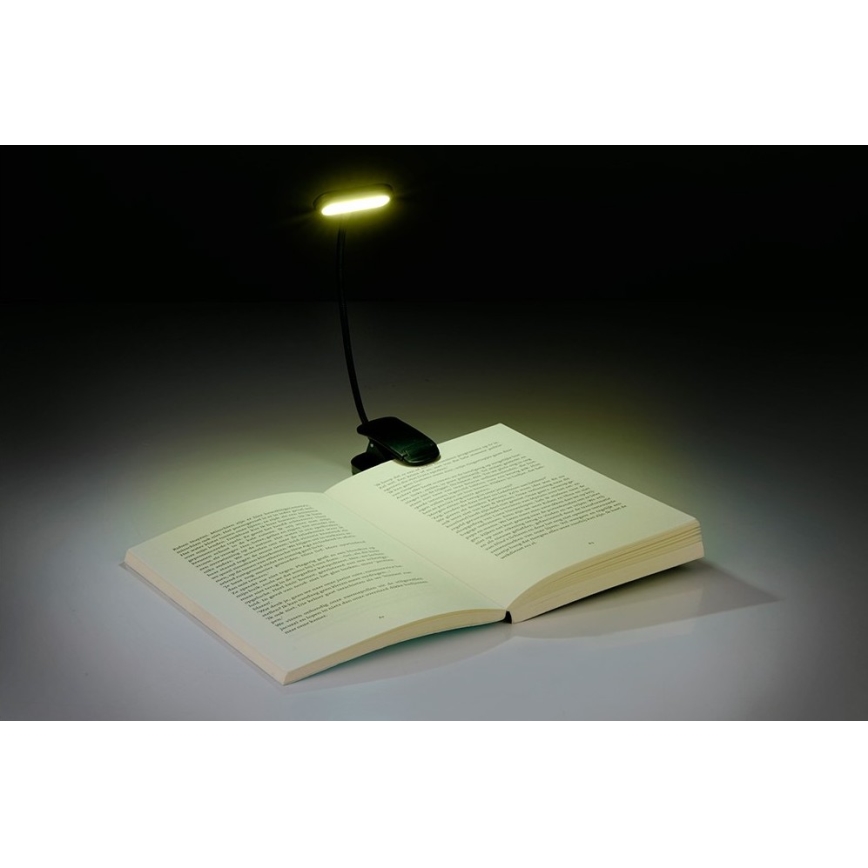 Grundig - LED oplaadbare bureaulamp met klem LED/5V 400 mAh zwart