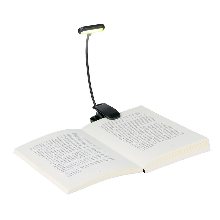 Grundig - LED oplaadbare bureaulamp met klem LED/5V 400 mAh zwart
