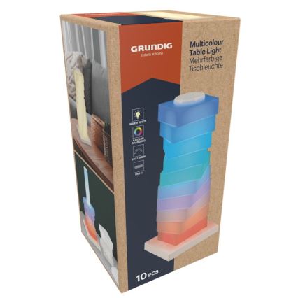 Grundig - LED RGB aanraaktafellamp LED/4W/5V