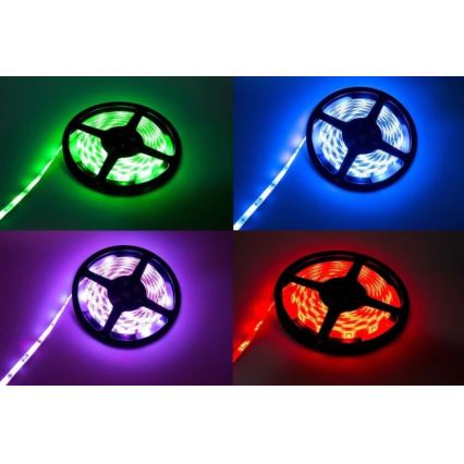 Grundig - LED RGB dimbare strip 5m LED/24W/230V + afstandsbediening IP44