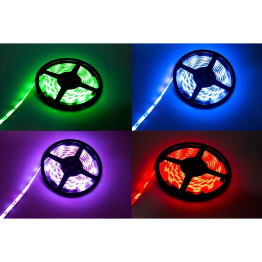 Grundig - LED RGB dimbare strip 5m LED/24W/230V + afstandsbediening IP44